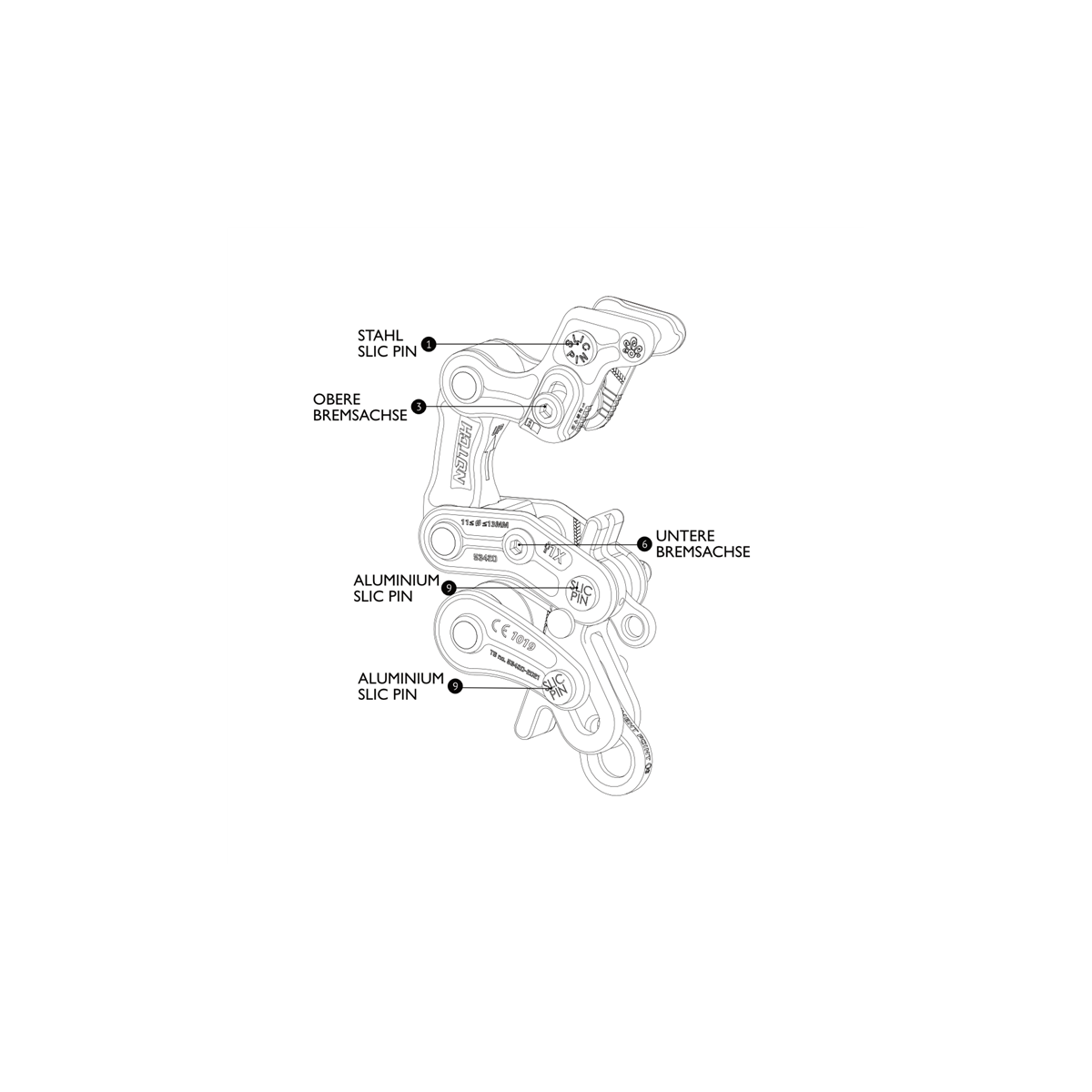 Notch - Ersatzteil Aluminium Slic Pin für Rope Runner Pro, 37,80
