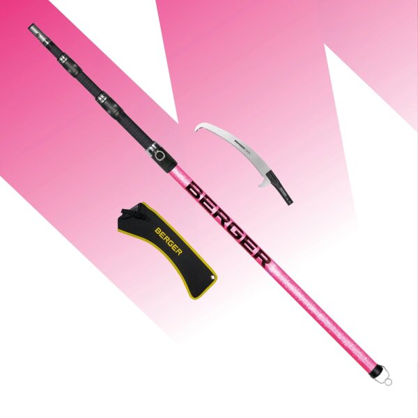 Berger - Carbon-Teleskopstangensäge ArboRapid PINK 4-teilig / 1,15- 3,65m